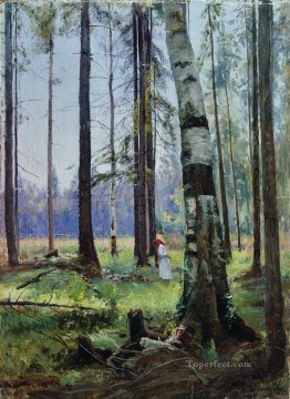 borde del bosque 1 paisaje clásico Ivan Ivanovich árboles Pinturas al óleo